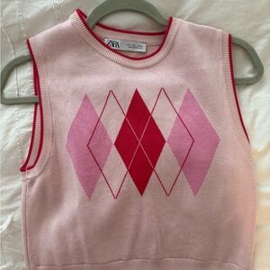 Zara Pink Sweater Vest